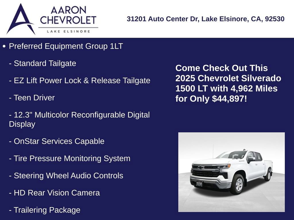 Used 2025 Chevrolet Silverado 1500 LT w/ LPO, Dark Essentials Package RWD image 15