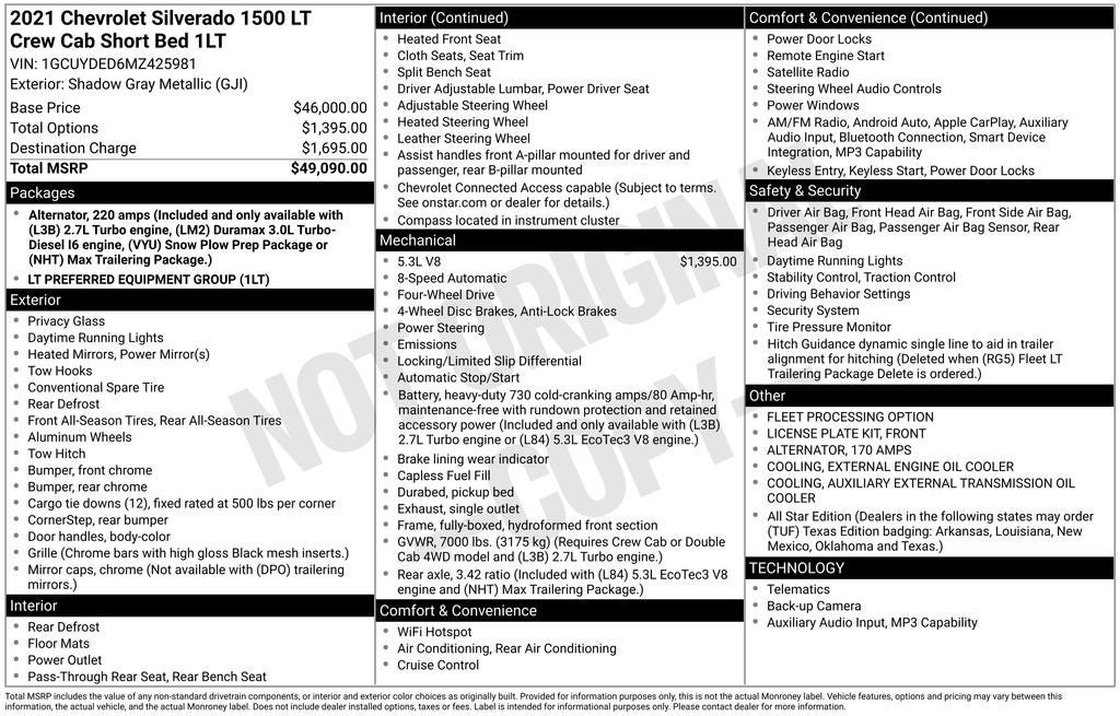 Used 2021 Chevrolet Silverado 1500 LT AWD/4WD image 5