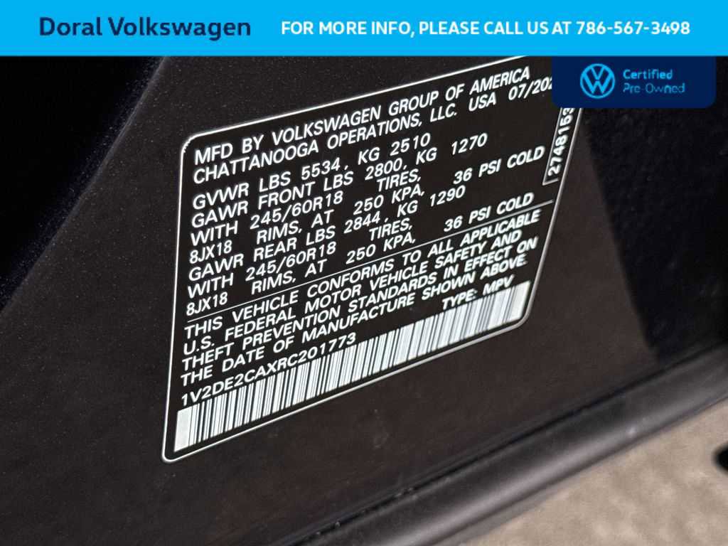 Certified 2024 Volkswagen Atlas Cross Sport SE FWD image 29