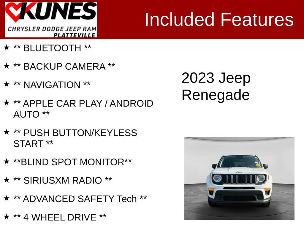 Used 2023 Jeep Renegade Latitude AWD/4WD image 2