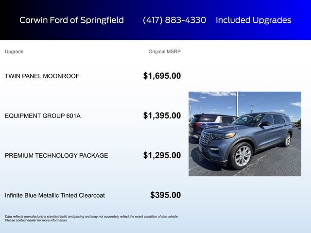 Used 2021 Ford Explorer Platinum w/ Equipment Group 601A AWD/4WD image 6
