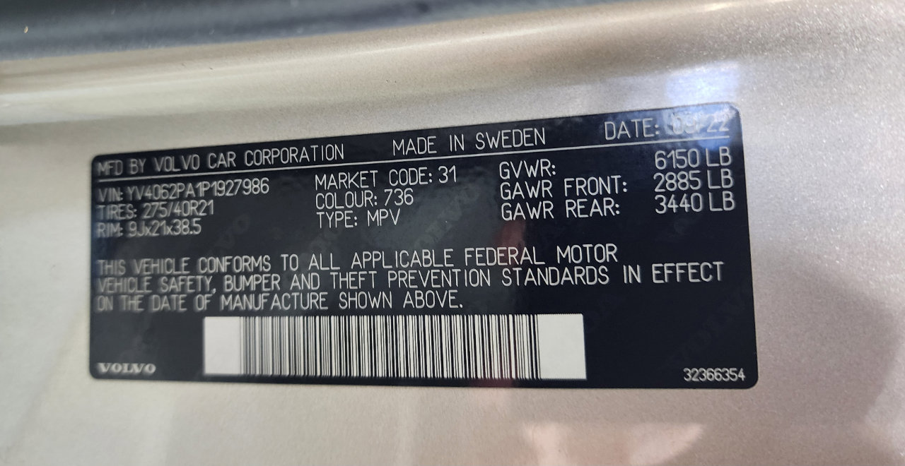 Used 2023 Volvo XC90 B6 Ultimate w/ Protection Package Premier image 48