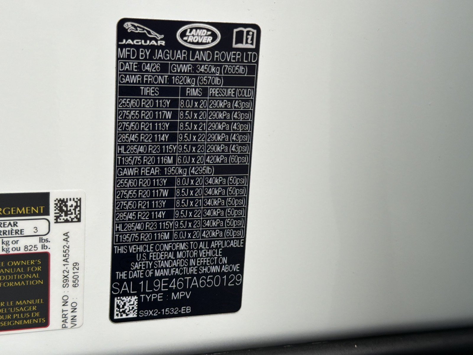New 2026 Land Rover Range Rover Sport Dynamic SE AWD/4WD image 19