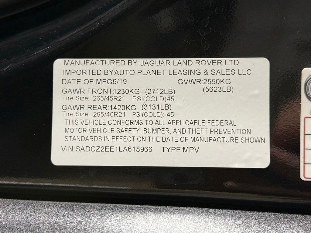 Used 2020 Jaguar F-PACE SVR AWD/4WD image 44