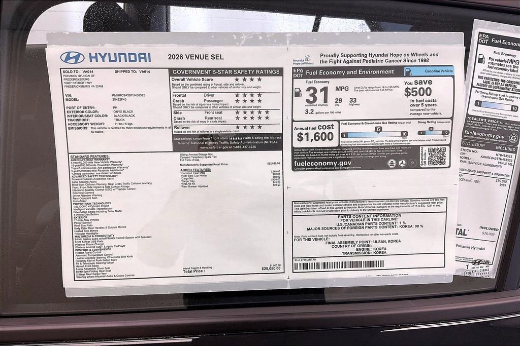 New 2026 Hyundai Venue SEL image 14