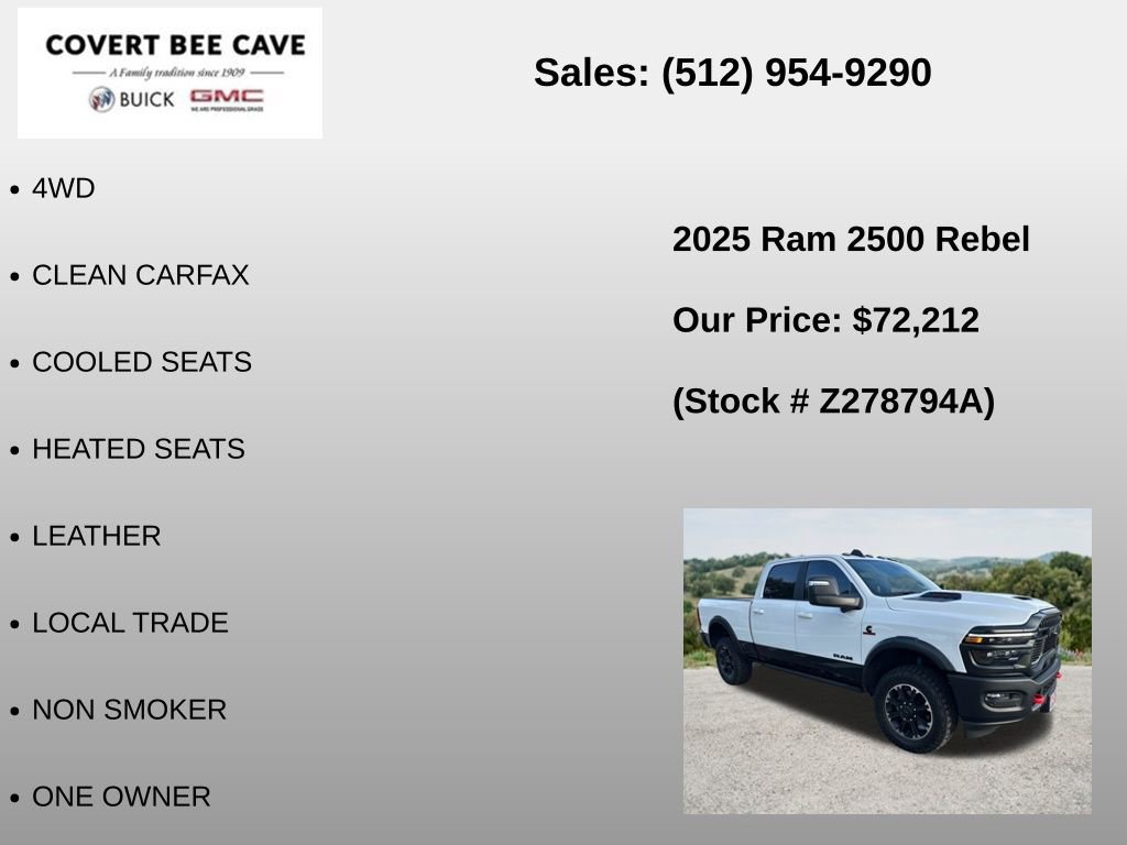 Used 2025 RAM 2500 Rebel w/ Rebel Level 1 Equipment Group AWD/4WD image 6