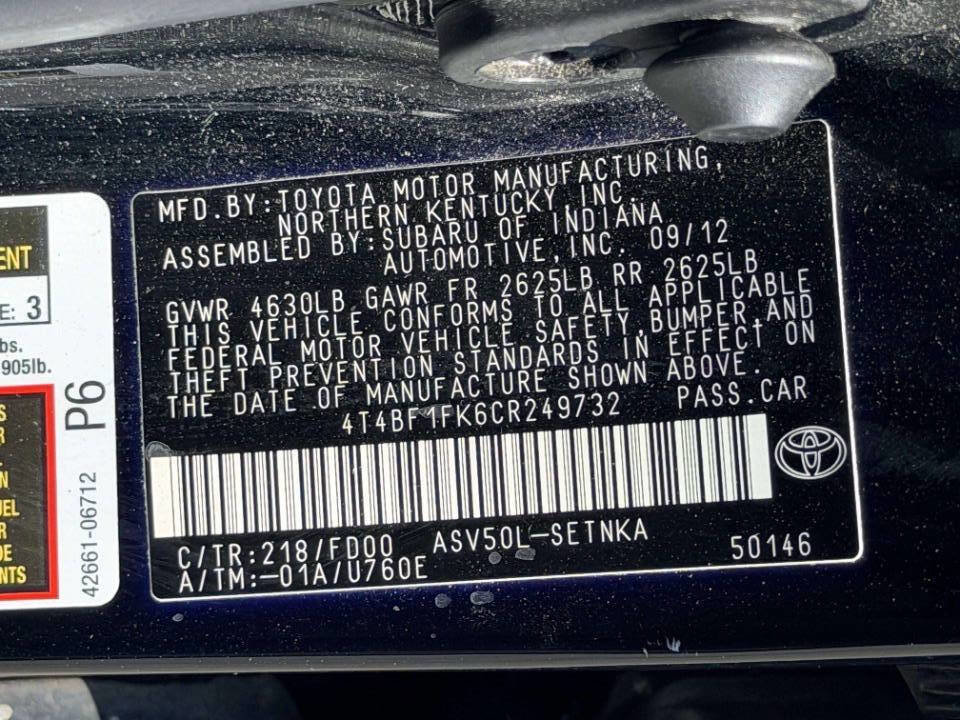 Used 2012 Toyota Camry LE w/ Preferred Accessory Pkg image 13