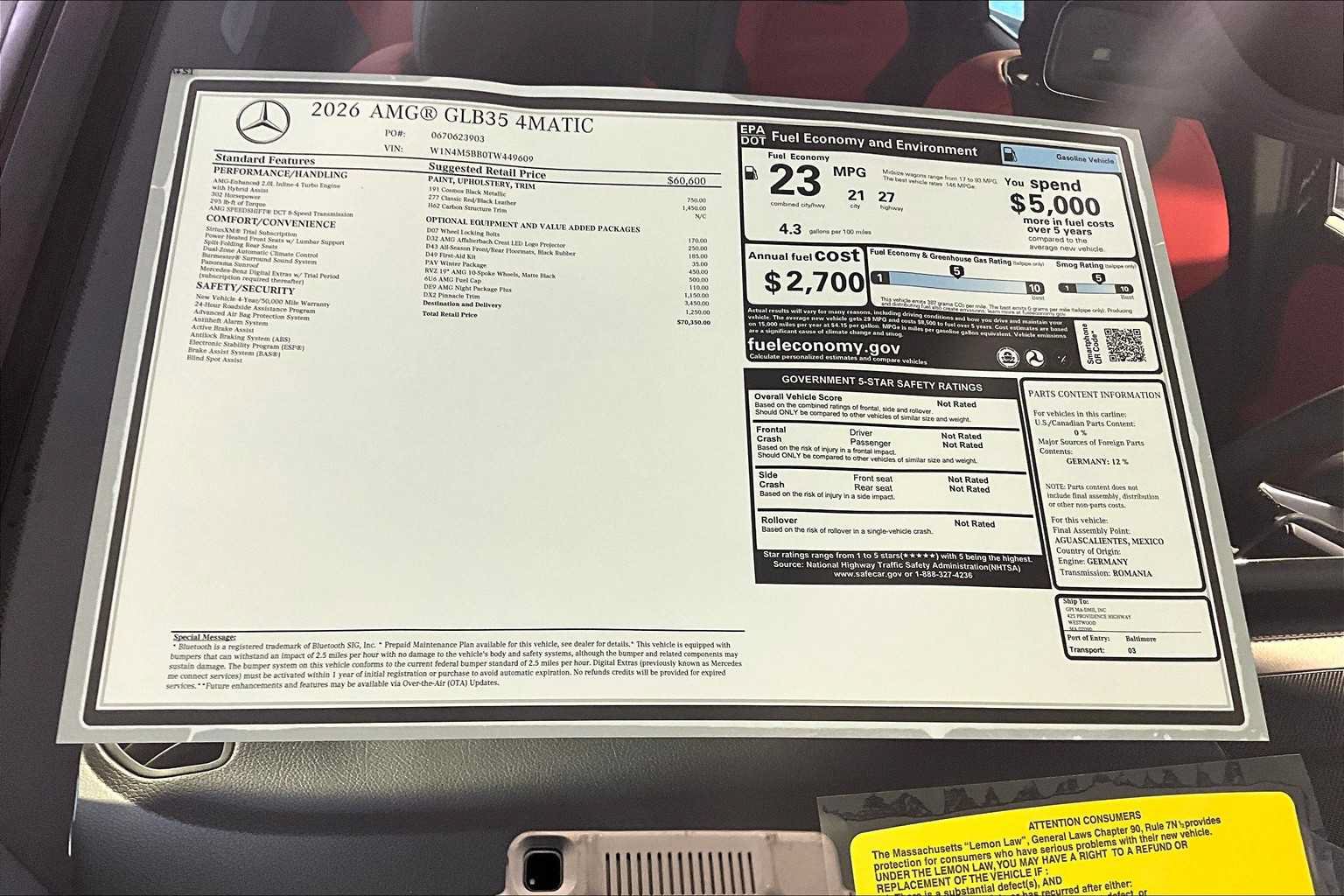 New 2026 Mercedes-Benz GLB 35 AMG 4MATIC image 18