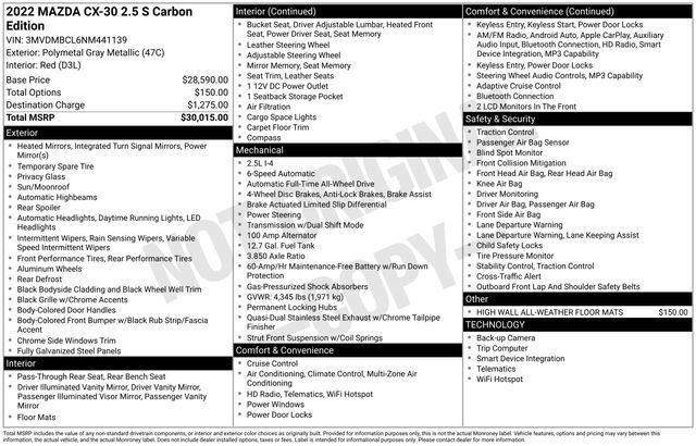 Certified 2022 MAZDA CX-30 AWD 2.5 S w/ Preferred Package image 5