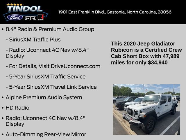 Used 2020 Jeep Gladiator Rubicon AWD/4WD image 12