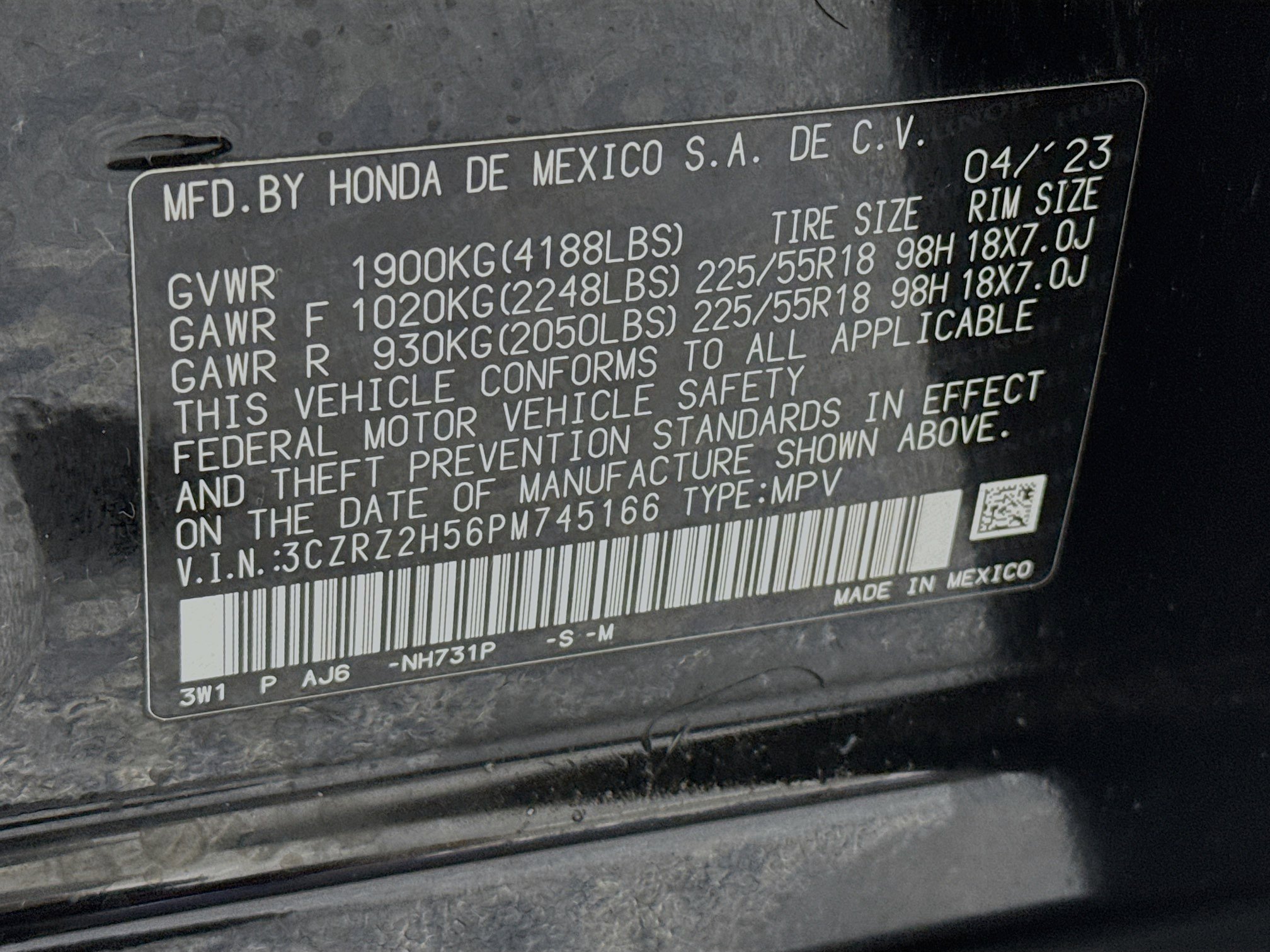 Certified 2023 Honda HR-V Sport image 30