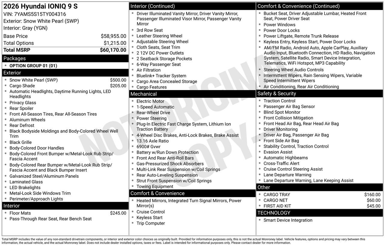 New 2026 Hyundai Ioniq 9 S image 43