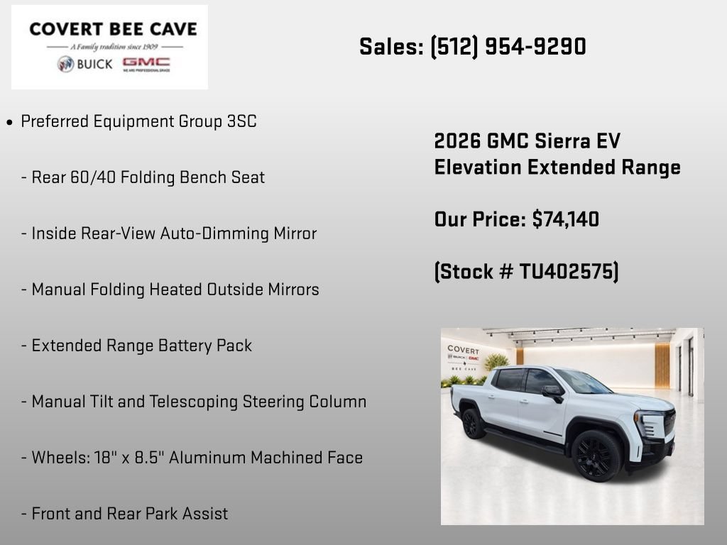 New 2026 GMC Sierra EV Elevation w/ Premium Package AWD/4WD image 7