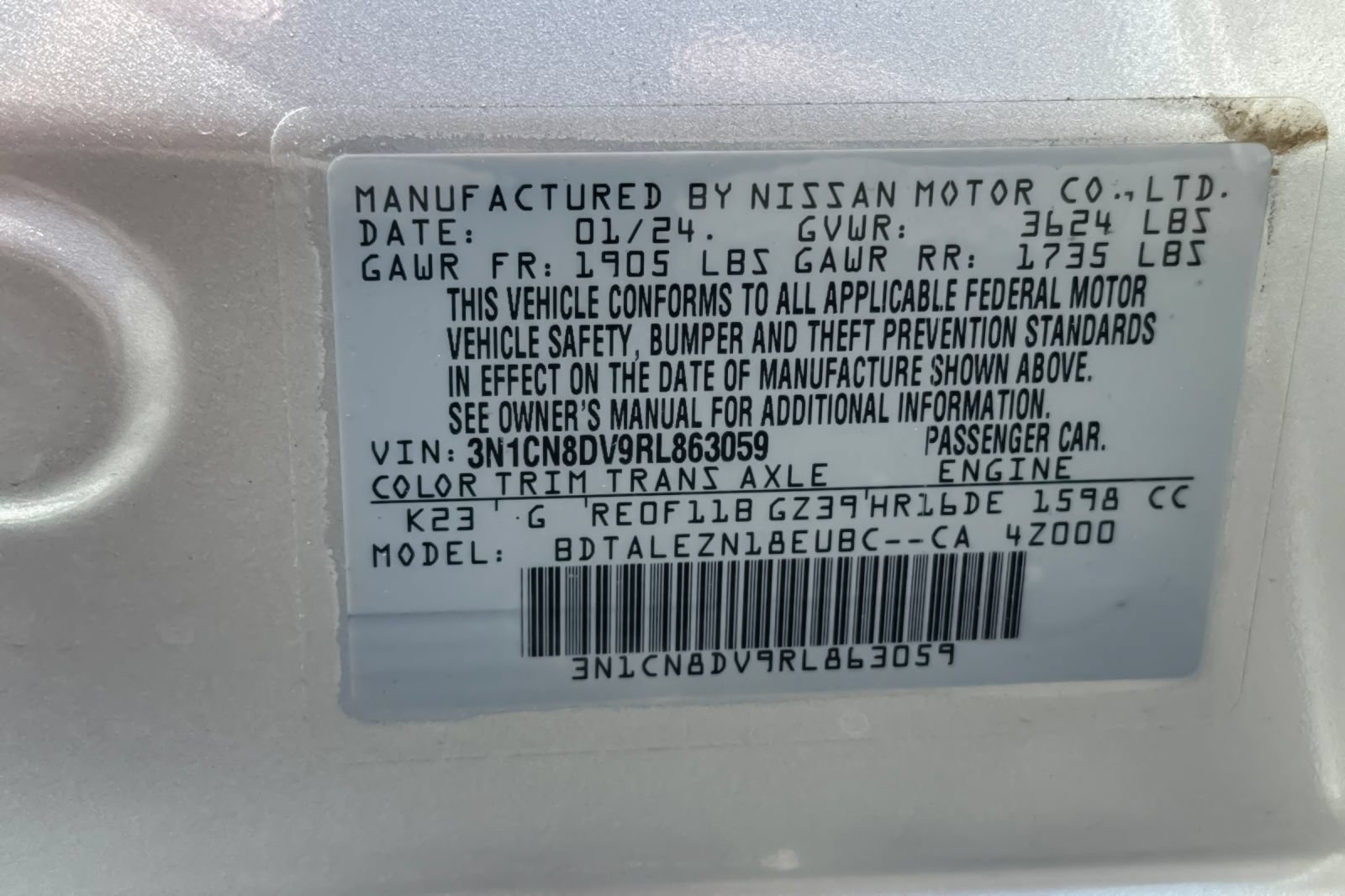 Used 2024 Nissan Versa S w/ S Plus Package FWD image 38