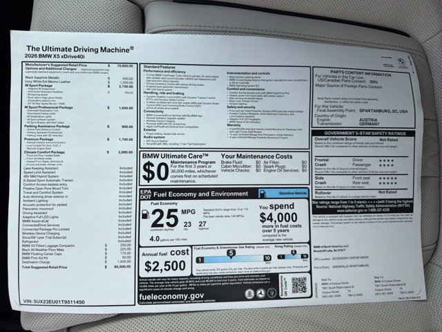 New 2026 BMW X5 xDrive40i w/ M Sport Package AWD/4WD image 27