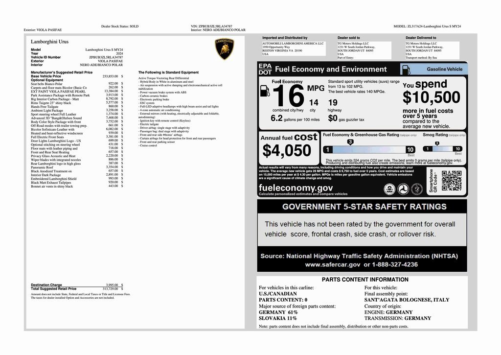 Used 2024 Lamborghini Urus S image 2