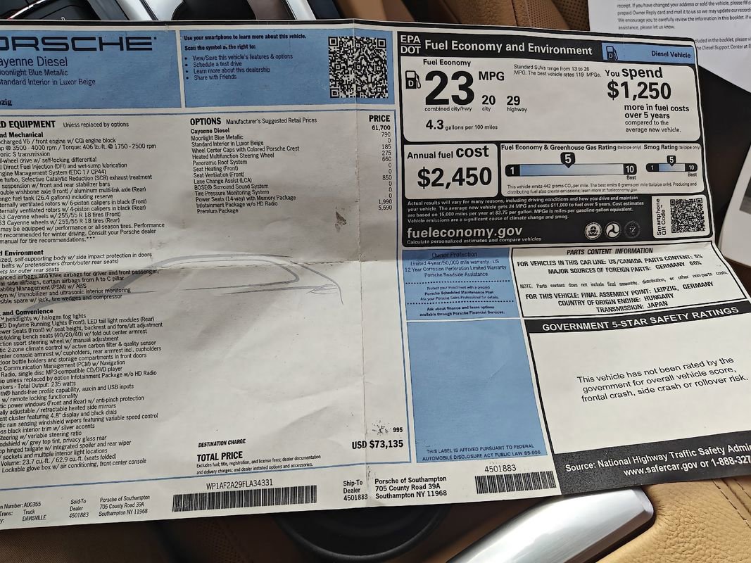 Used 2015 Porsche Cayenne Diesel w/ Premium Package image 33