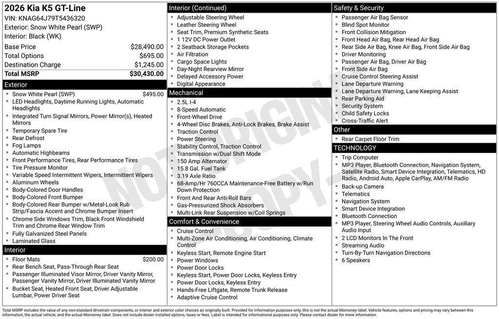 Certified 2026 Kia K5 GT-Line FWD image 25