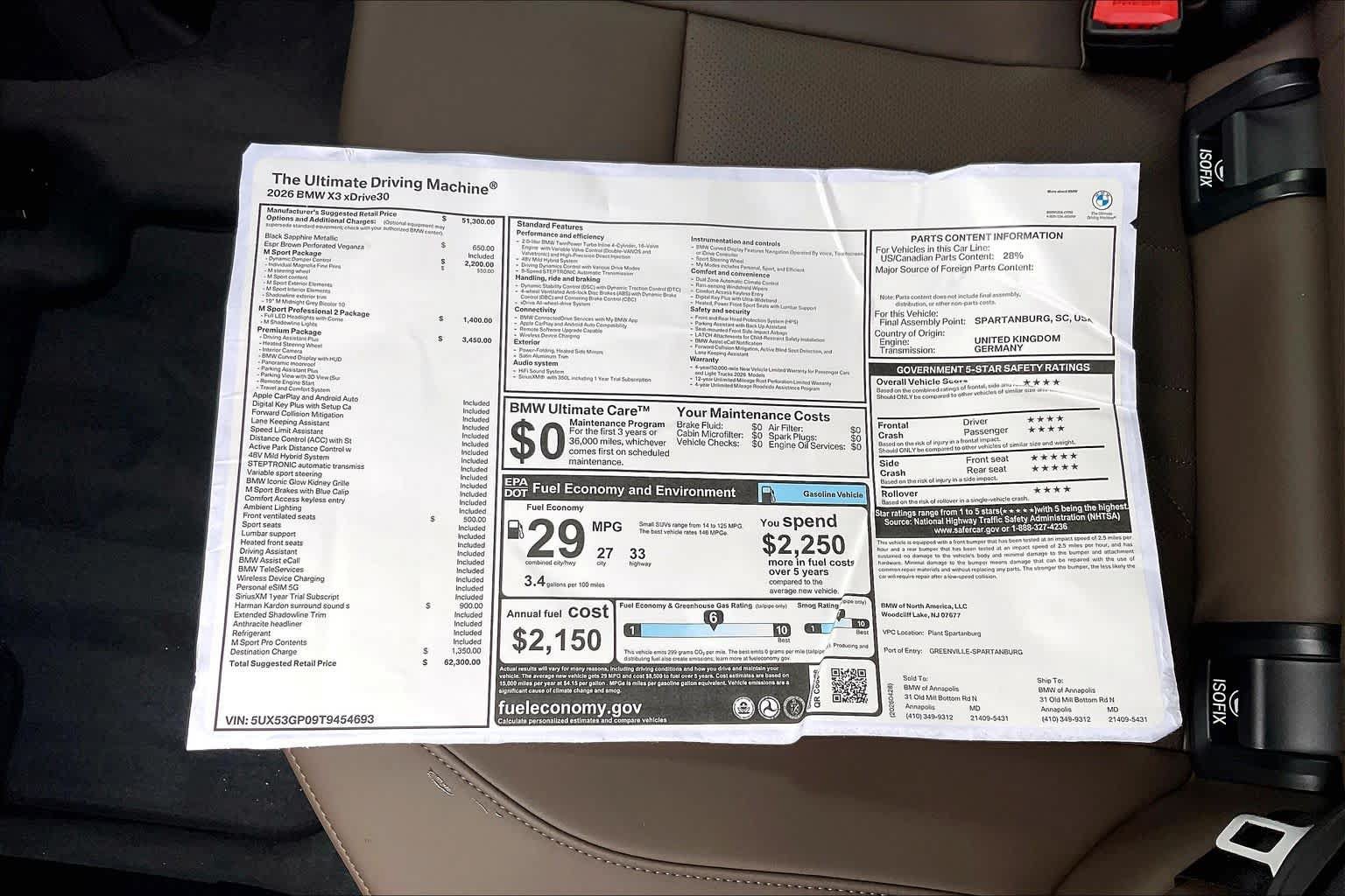 New 2026 BMW X3 xDrive30i w/ Premium Package AWD/4WD image 19