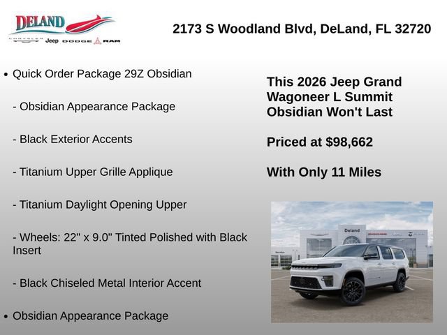 New 2026 Jeep Grand Wagoneer L Summit w/ Premium Group III AWD/4WD image 8