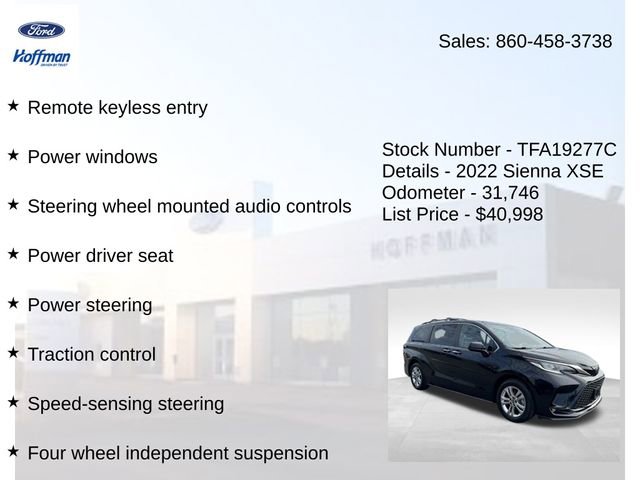 Used 2022 Toyota Sienna XSE w/ XSE Plus Package image 15