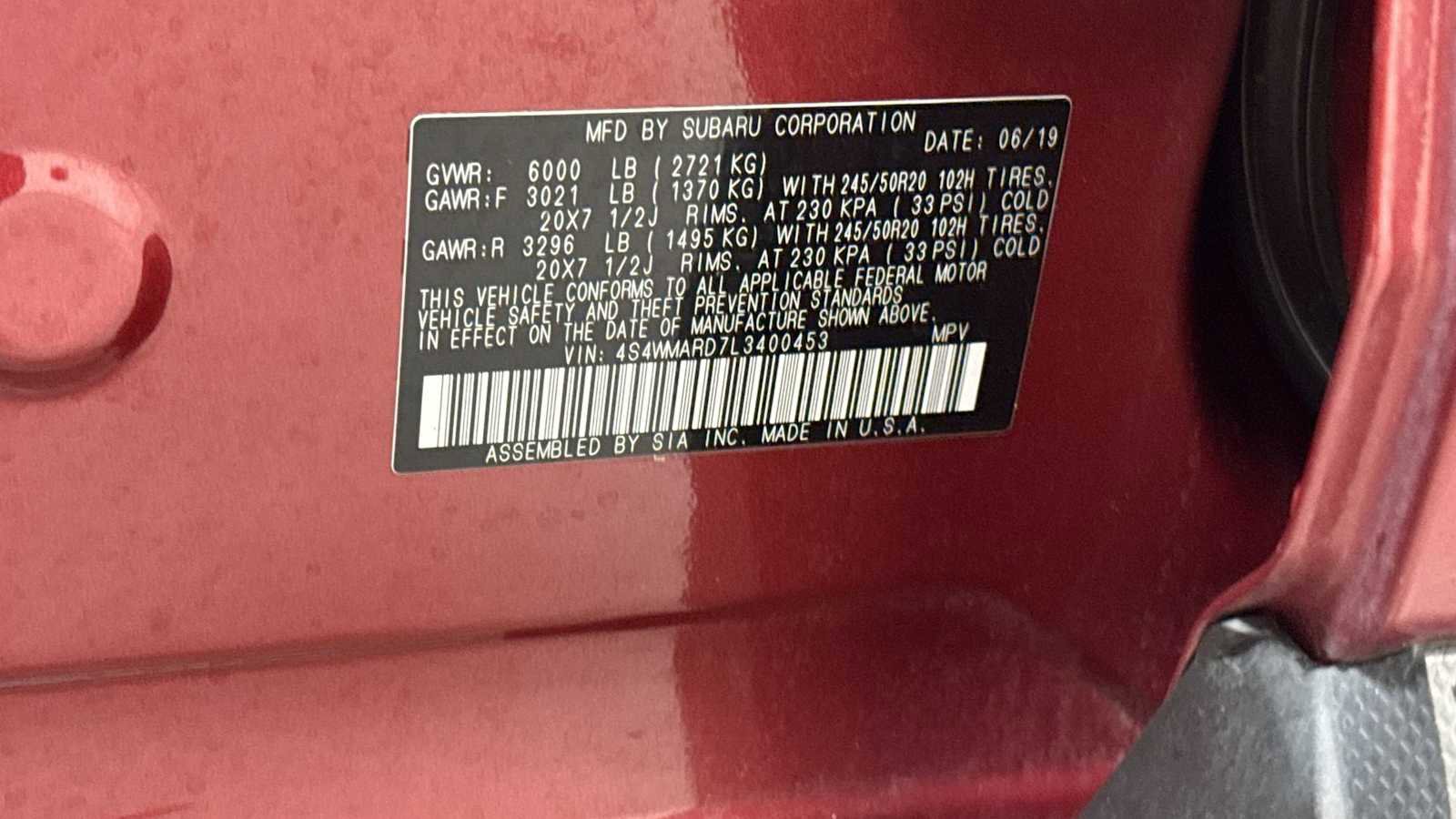 Used 2020 Subaru Ascent Touring w/ Popular Package #2A image 11