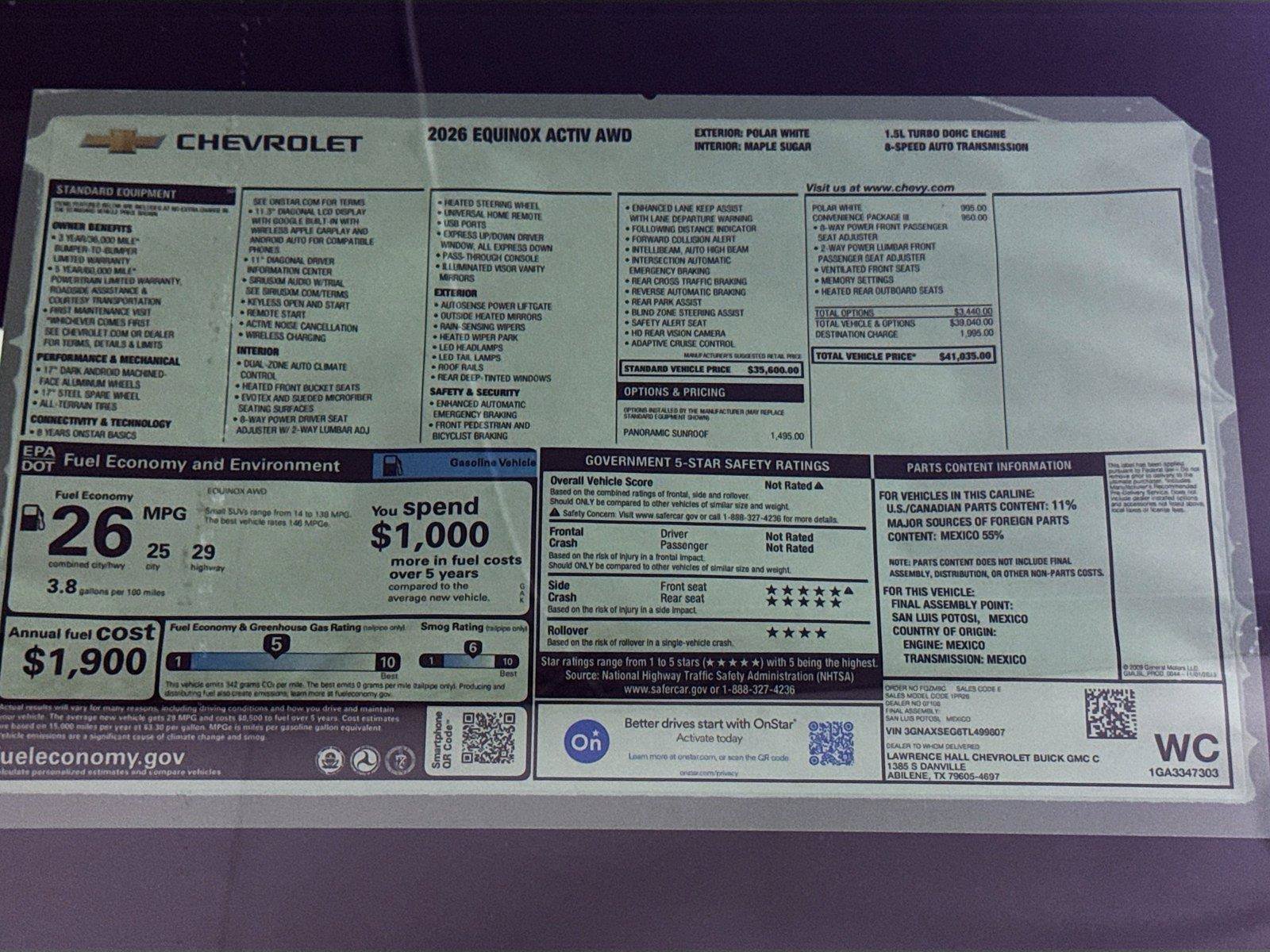 New 2026 Chevrolet Equinox ACTIV w/ Convenience Package III AWD/4WD image 20