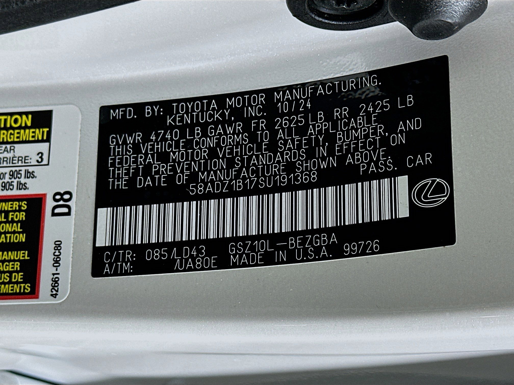 Used 2025 Lexus ES 350 w/ Premium Package image 12