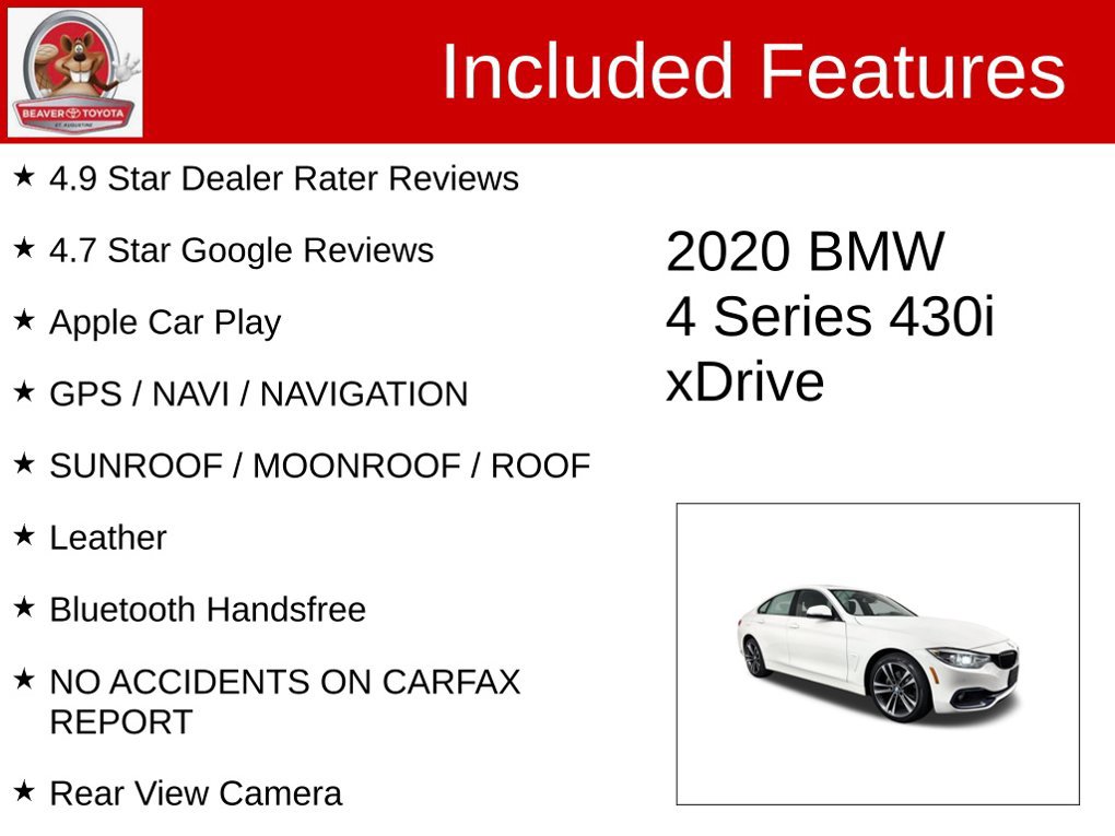 Used 2020 BMW 430i Gran Coupe xDrive w/ Convenience Package AWD/4WD image 4