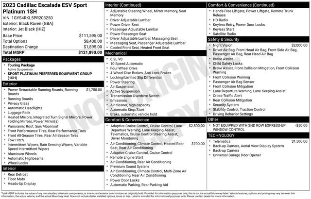 Certified 2023 Cadillac Escalade ESV Sport Platinum AWD/4WD image 39