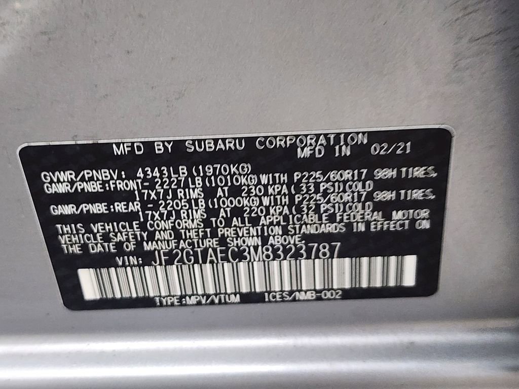 Used 2021 Subaru Crosstrek 2.0i Premium w/ Moonroof Package image 42