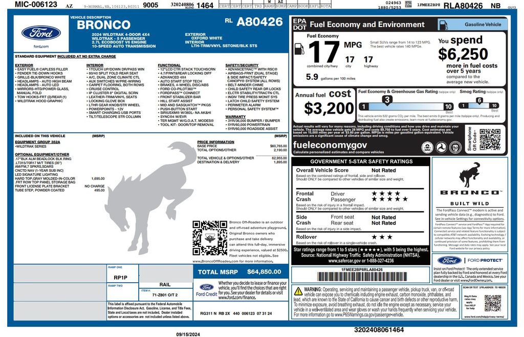 Used 2024 Ford Bronco Wildtrak AWD/4WD image 4