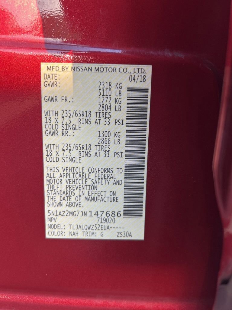 Used 2018 Nissan Murano SV image 43