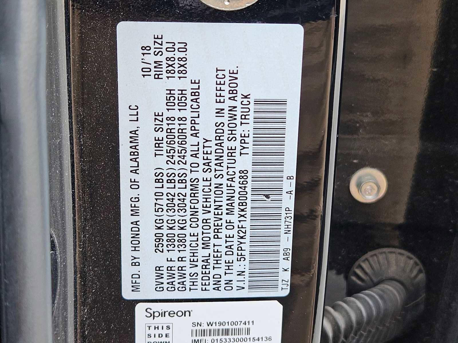 Used 2019 Honda Ridgeline Sport image 27