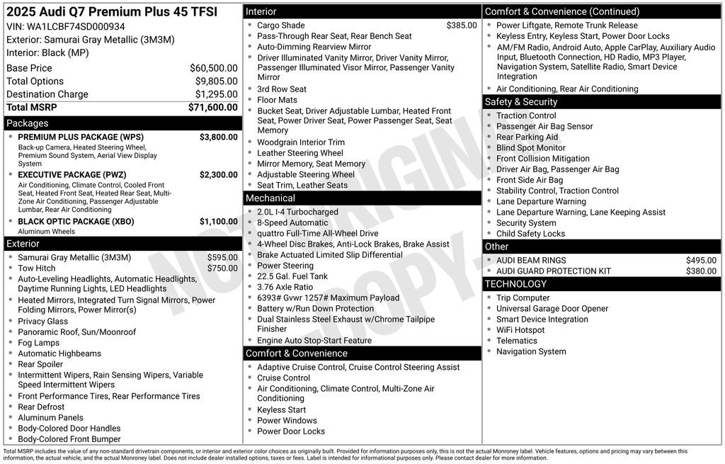 Used 2025 Audi Q7 2.0T Premium Plus w/ Premium Plus Package image 8