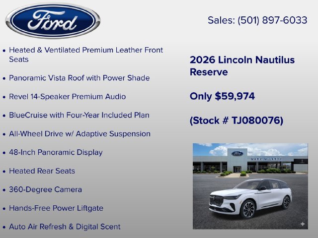 New 2026 Lincoln Nautilus Reserve AWD/4WD image 6