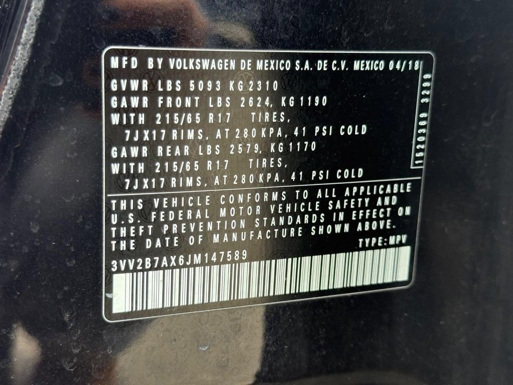 Used 2018 Volkswagen Tiguan SE AWD/4WD image 27