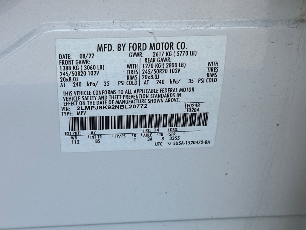 Used 2022 Lincoln Nautilus Reserve w/ Equipment Group 201A image 36