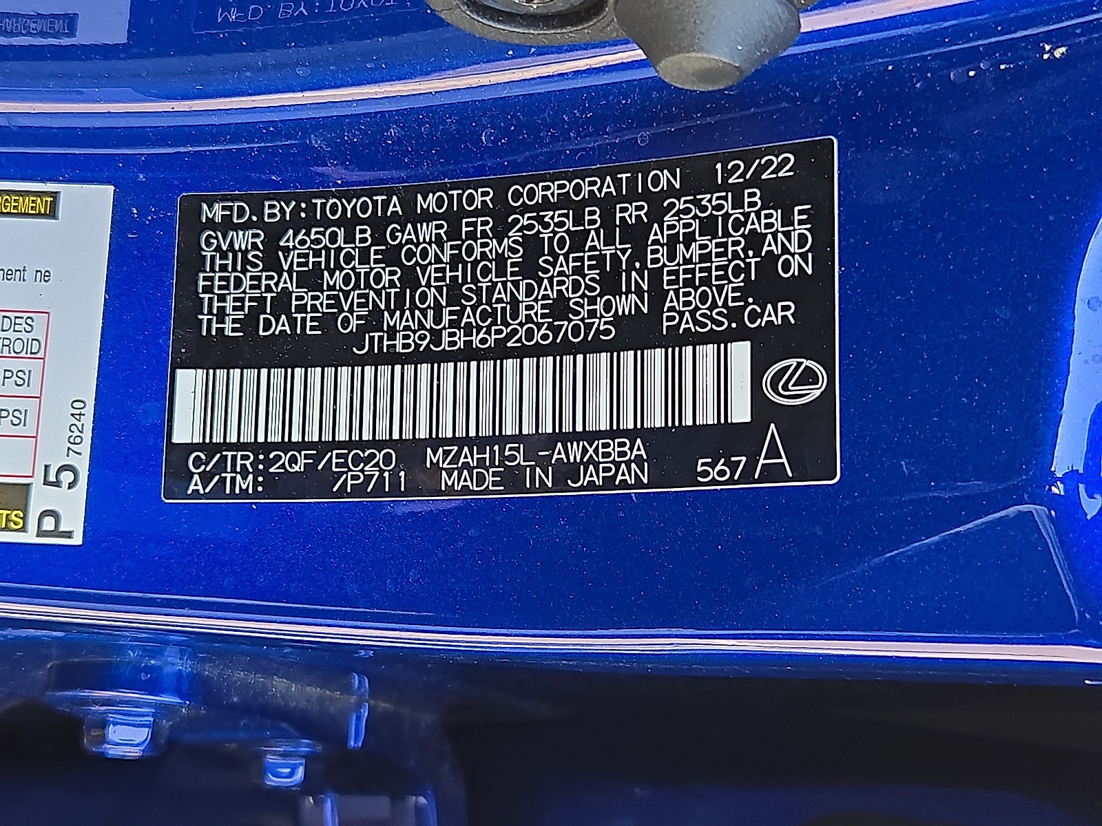 Certified 2023 Lexus UX 250h F Sport w/ Accessory Package (Z1) AWD/4WD image 27
