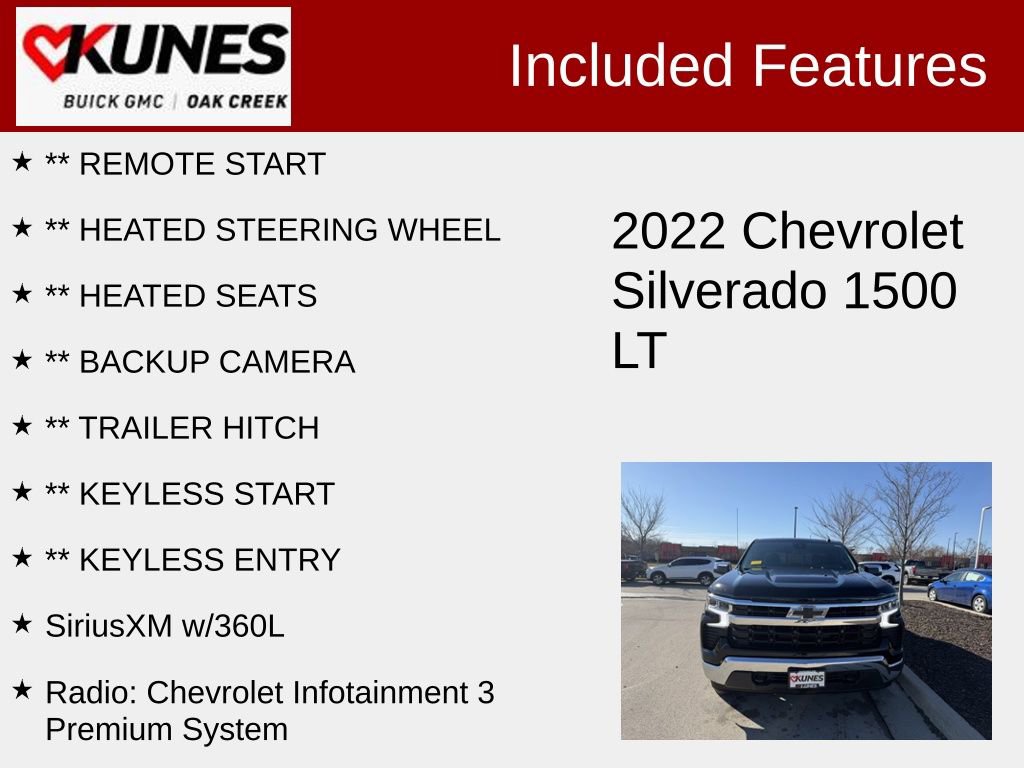 Used 2022 Chevrolet Silverado 1500 LT w/ Convenience Package II image 2