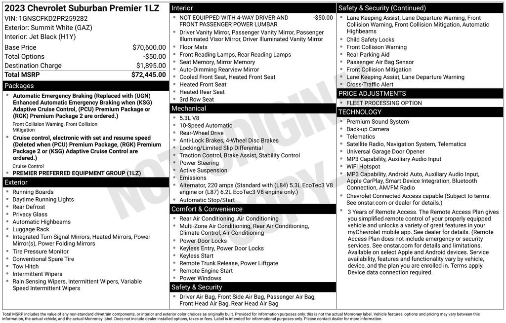 Used 2023 Chevrolet Suburban Premier RWD image 17