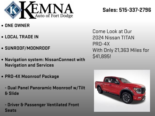Used 2024 Nissan Titan PRO-4X w/ Pro-4x Convenience Package image 7