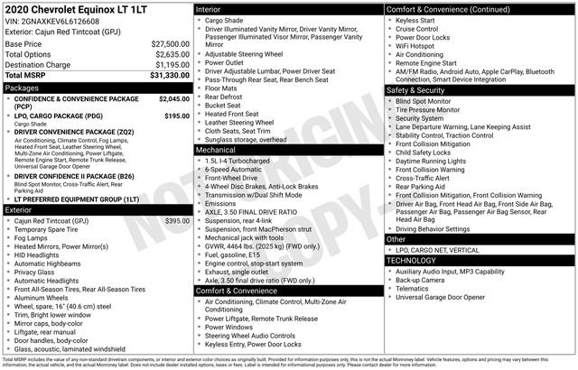 Certified 2020 Chevrolet Equinox LT FWD image 5