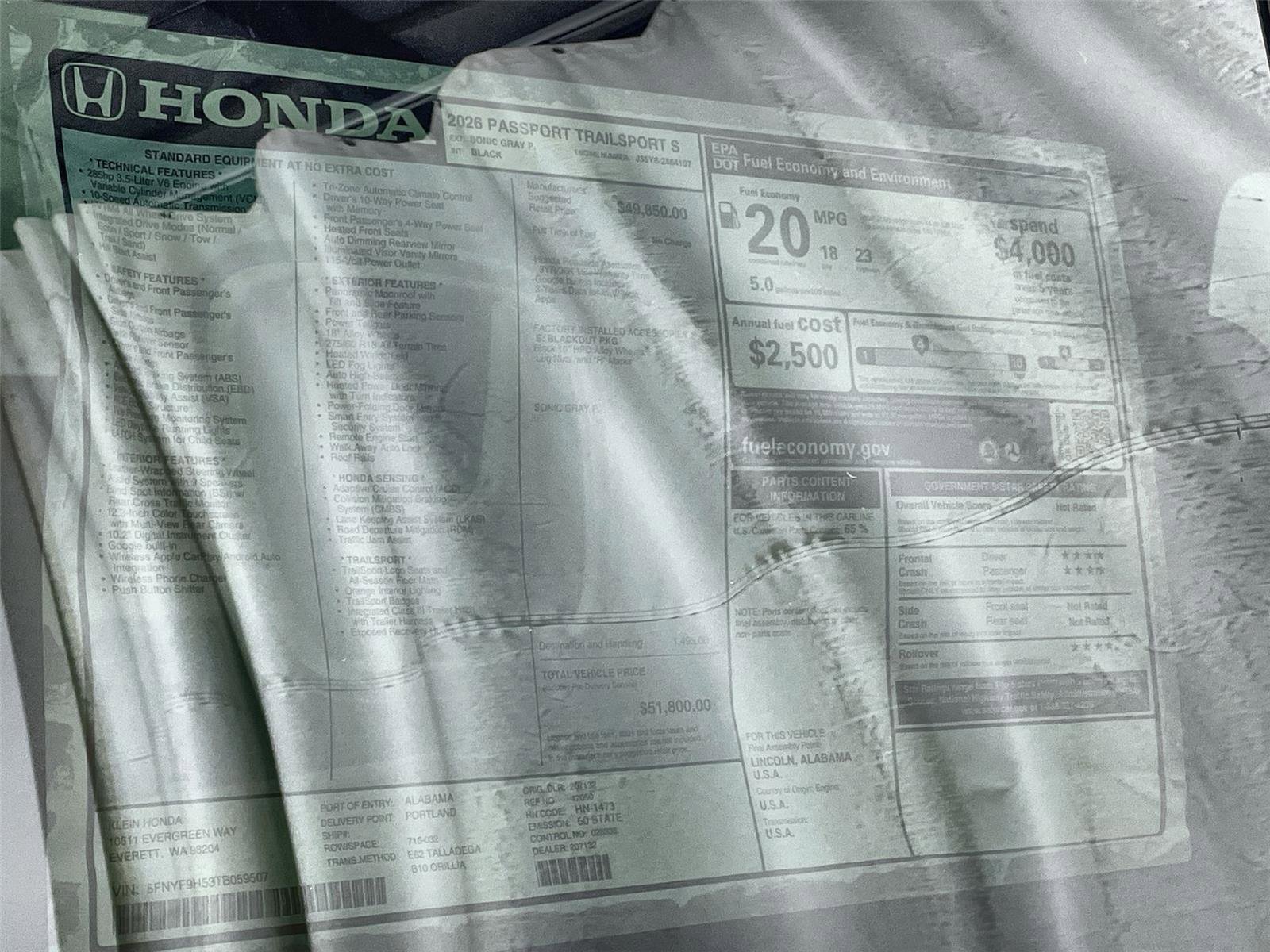 New 2026 Honda Passport TrailSport image 33