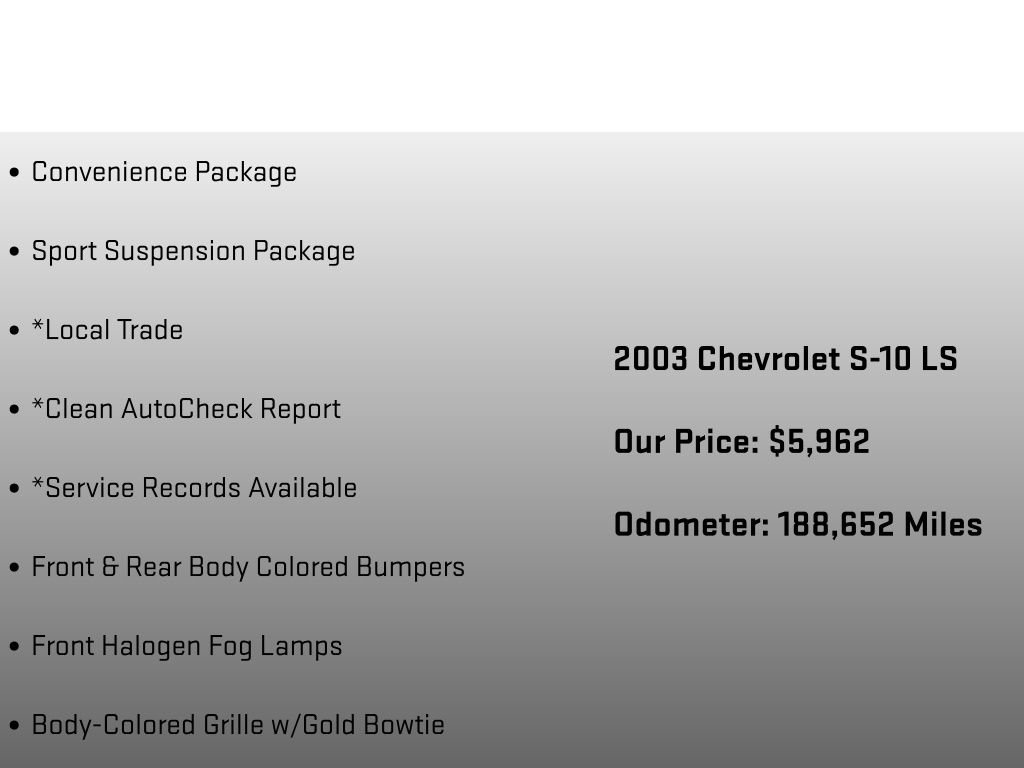 Used 2003 Chevrolet S10 Pickup LS w/ LS Preferred Equipment Group image 12