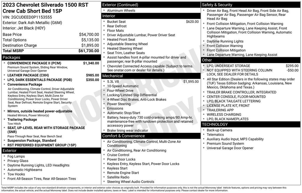 Certified 2023 Chevrolet Silverado 1500 RST w/ Convenience Package II image 34