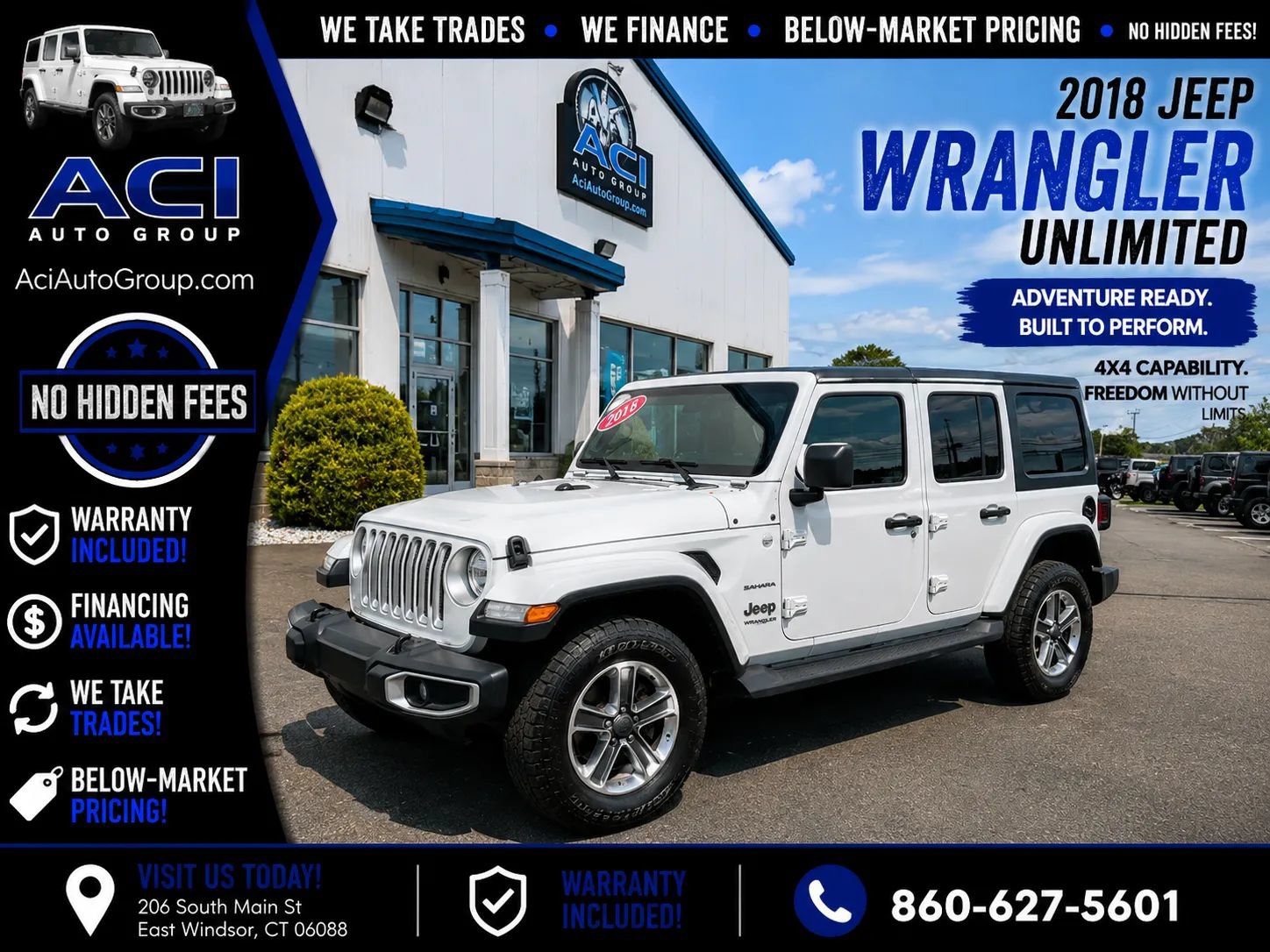 Used 2018 Jeep Wrangler Unlimited Sahara AWD/4WD image 1
