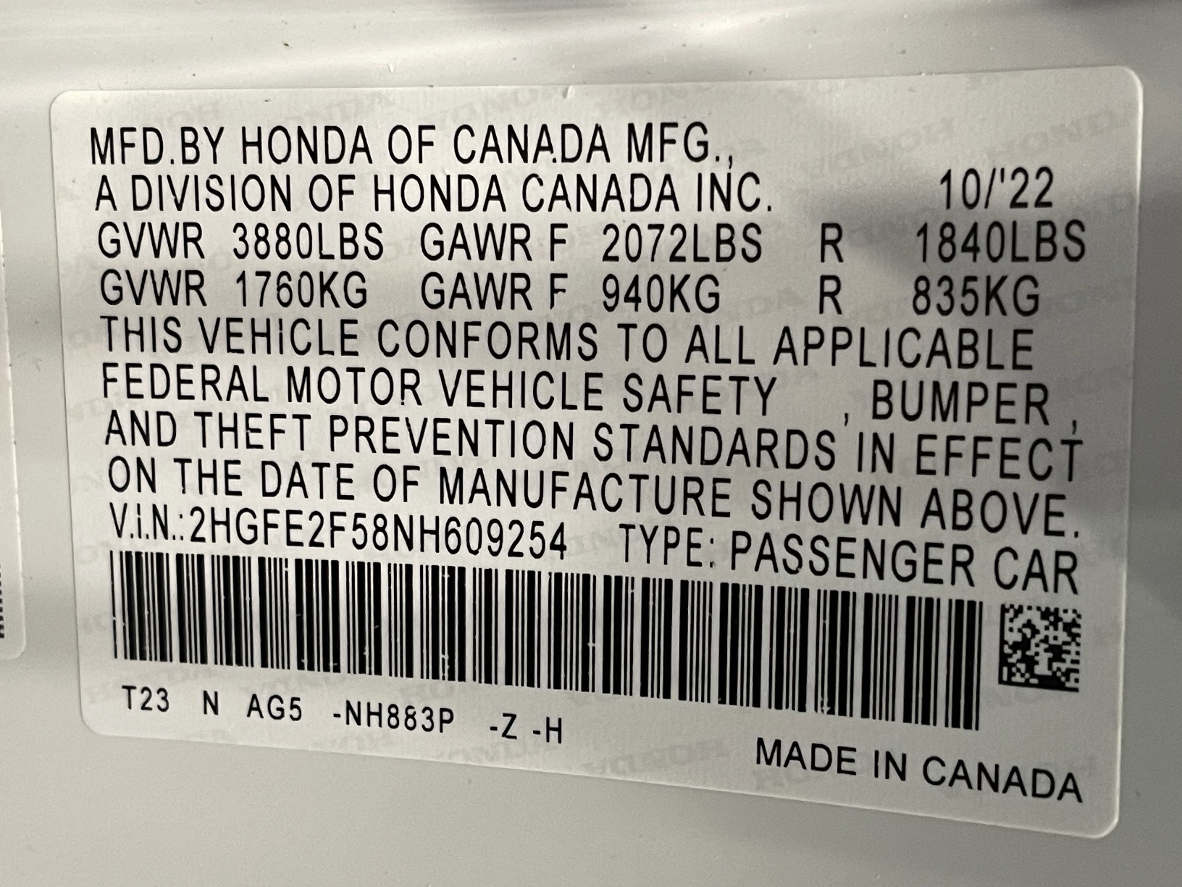 Used 2022 Honda Civic Sport image 25