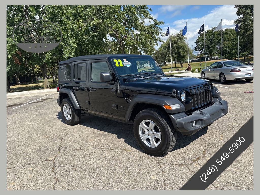 Used 2022 Jeep Wrangler Unlimited Sport image 1