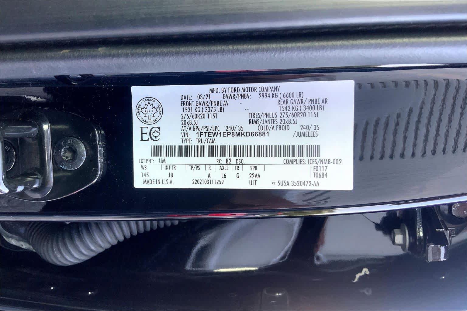 Used 2021 Ford F150 XL w/ Equipment Group 101A High AWD/4WD image 31